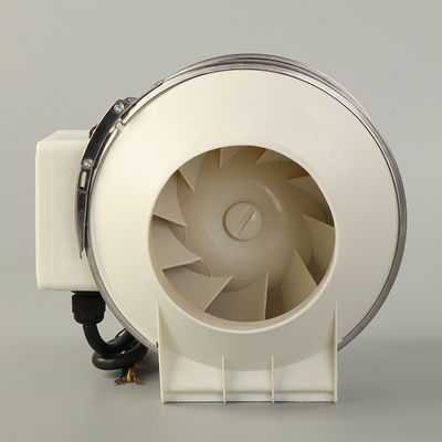 低騒音 4' 5' プラスチックインラインダクト扇風機 制御可能な排気 低騒音 2 速度レベル