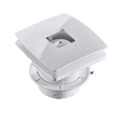 6インチ/150mm スクウェア プラスチック エグゼストファン LEDライト 壁掛け 空気流 248-840 白