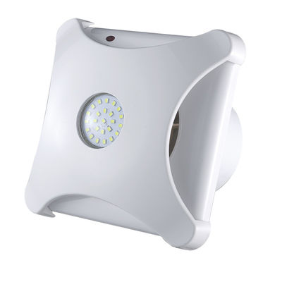 白色プラスチックブレード 50 Cfm エアクーラー 浴室用 LEDライトと排気扇の組み合わせ