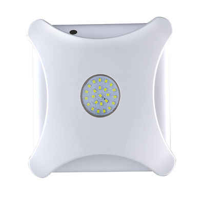 白色プラスチックブレード 50 Cfm エアクーラー 浴室用 LEDライトと排気扇の組み合わせ