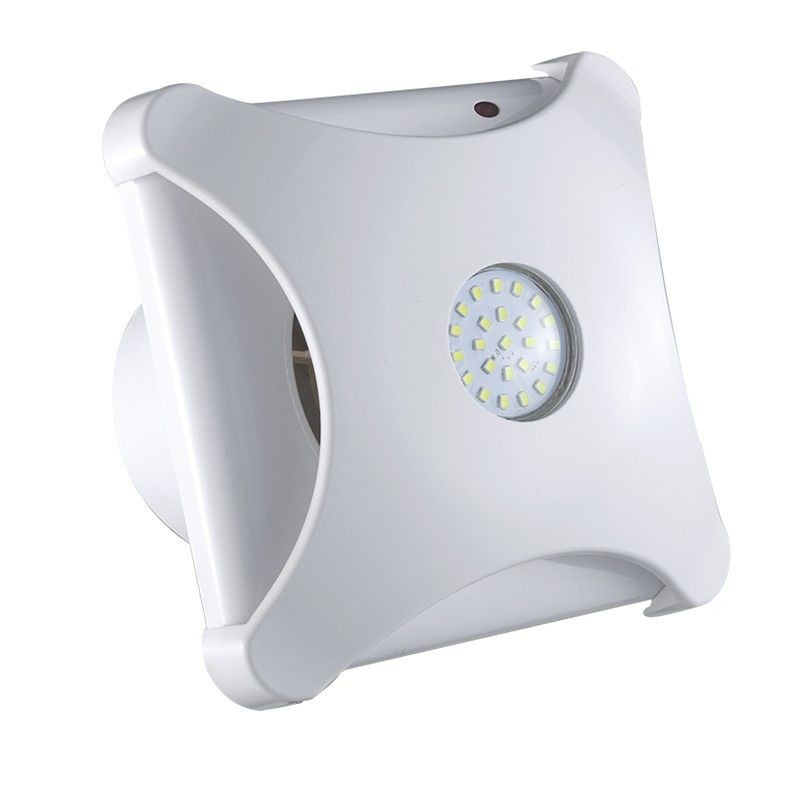 壁扇風機 100-150mm 4 6インチ 220V/110V シャッター 換気抽出扇風機 LED照明とプラスチックブレード